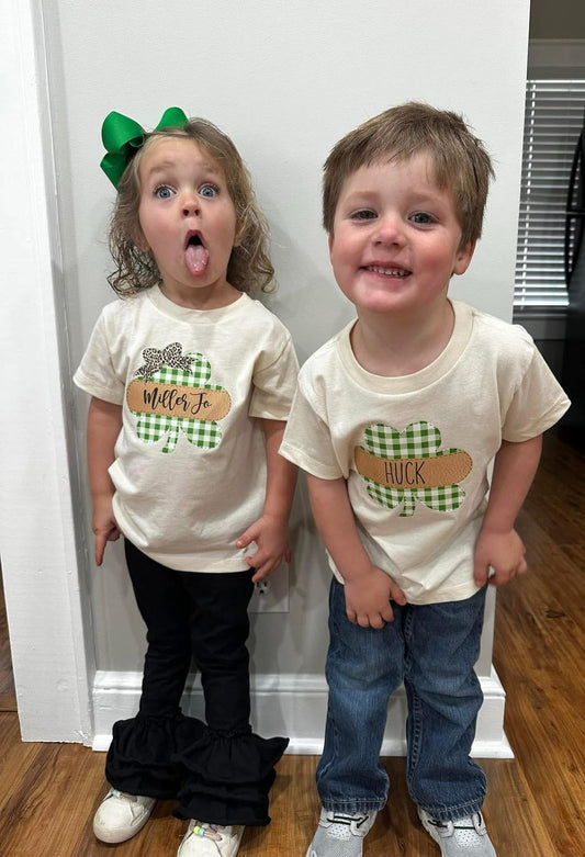 Leather Patch Plaid Shamrock