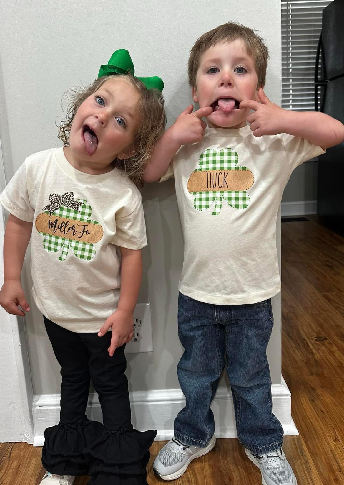 Leather Patch Plaid Shamrock