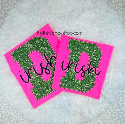 Dublin Faux Glitter on Pink