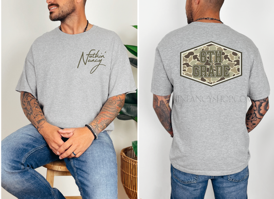 Upper Grades Camo Patch Basic Tee