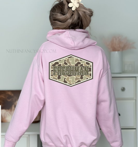 Upper Grades Camo Patch Pink Hoodie