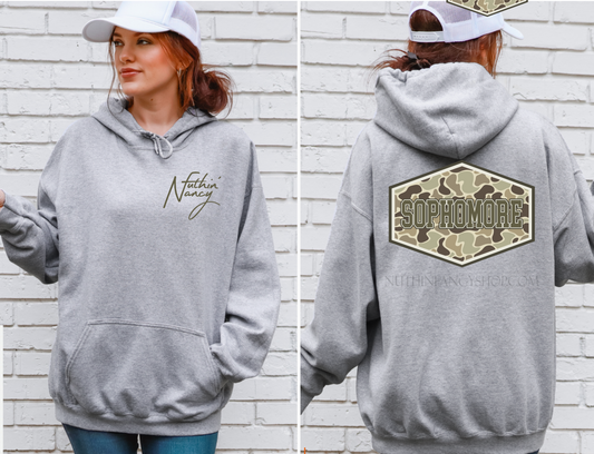 Upper Grades Camo Patch Grey Hoodie