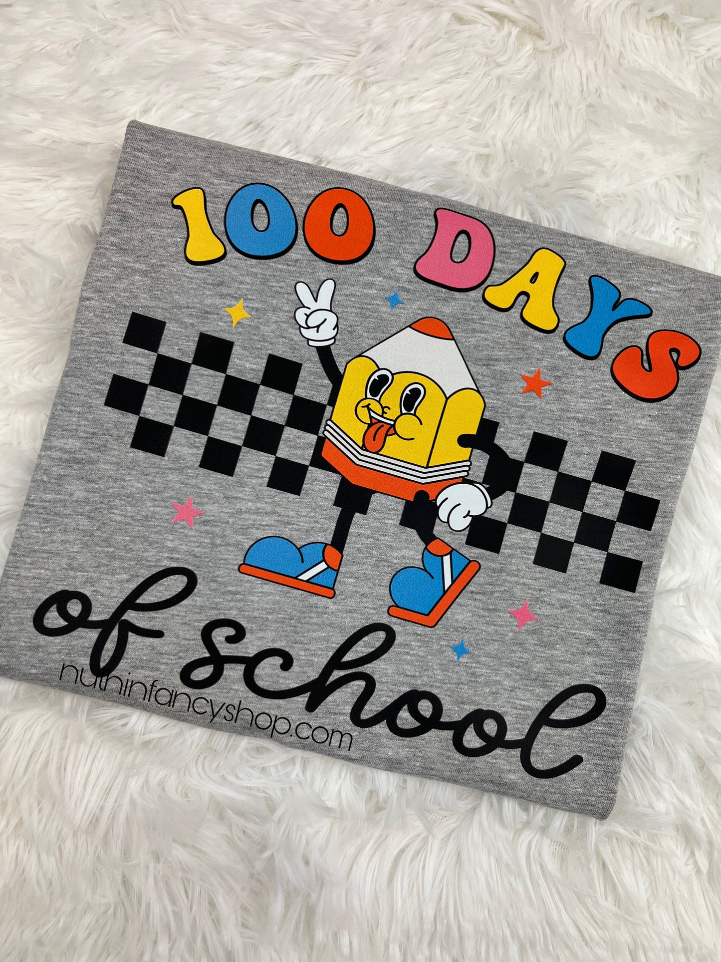 Cute Retro Pencil 100 Days