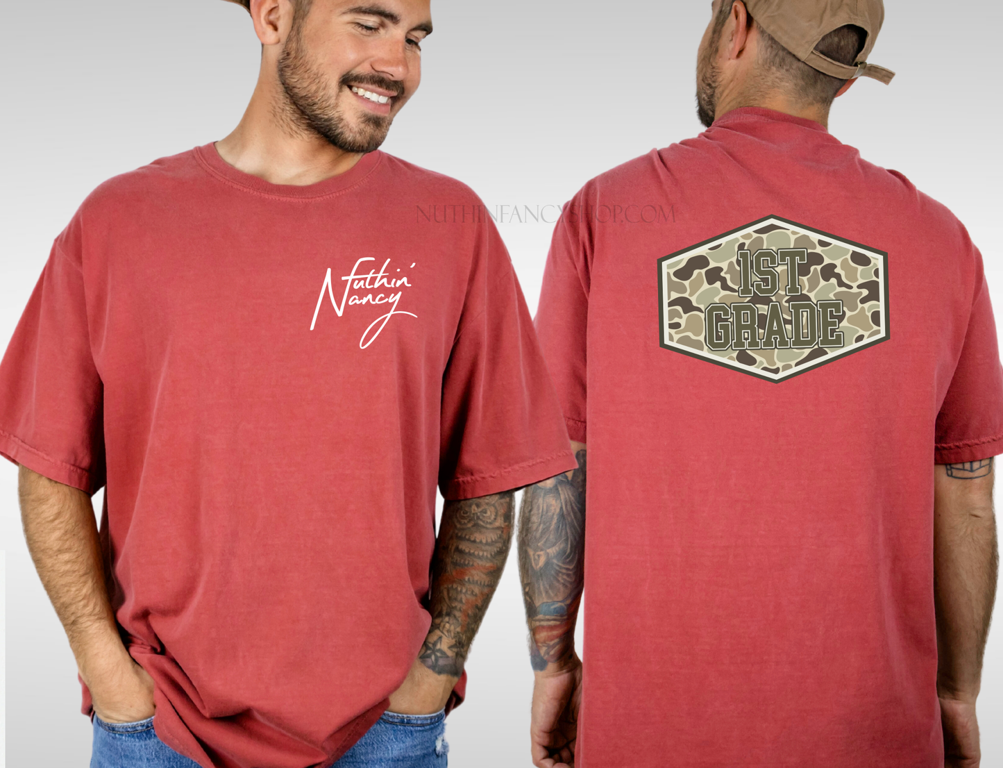 Camo Patch Grades on Vintage Red