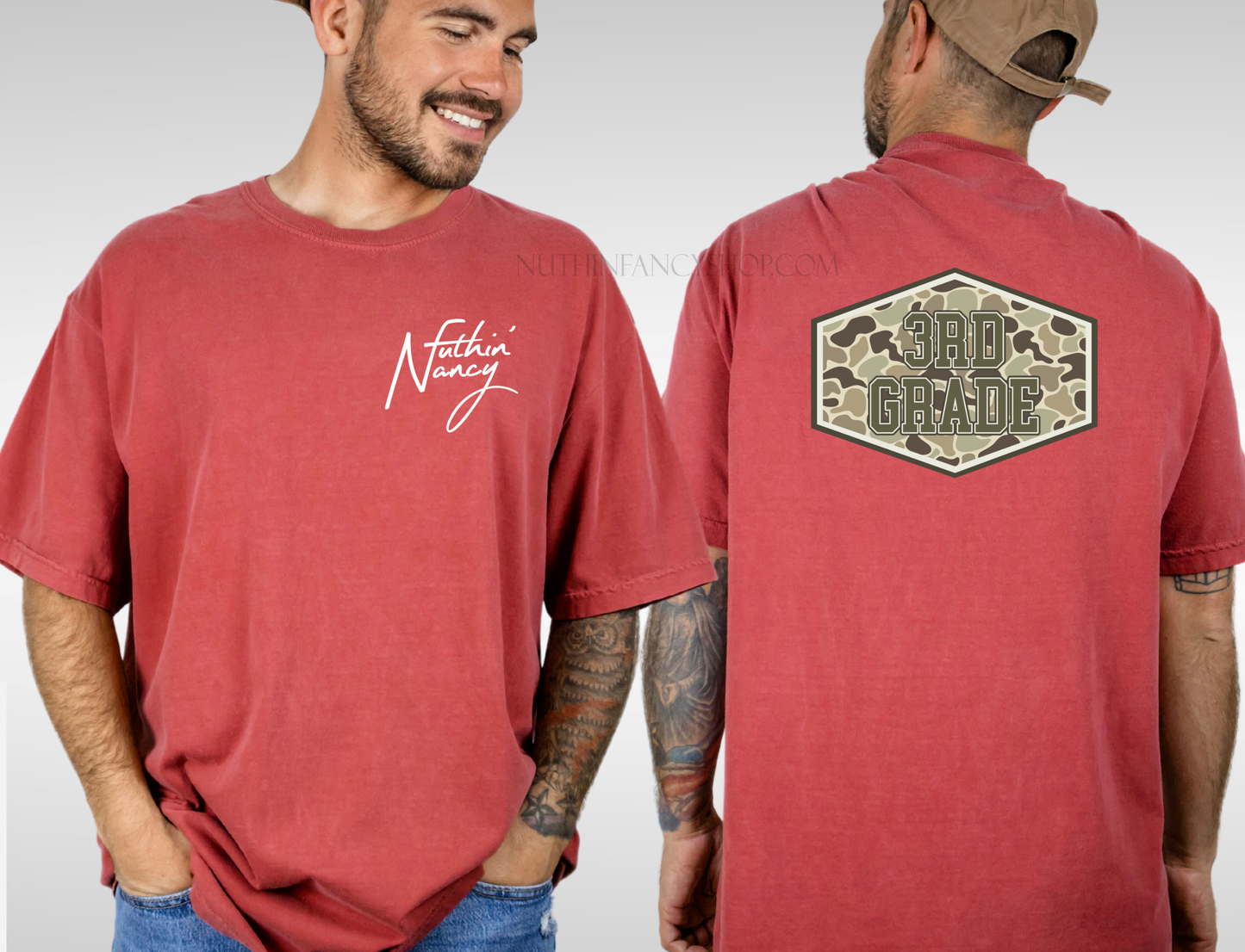 Camo Patch Grades on Vintage Red