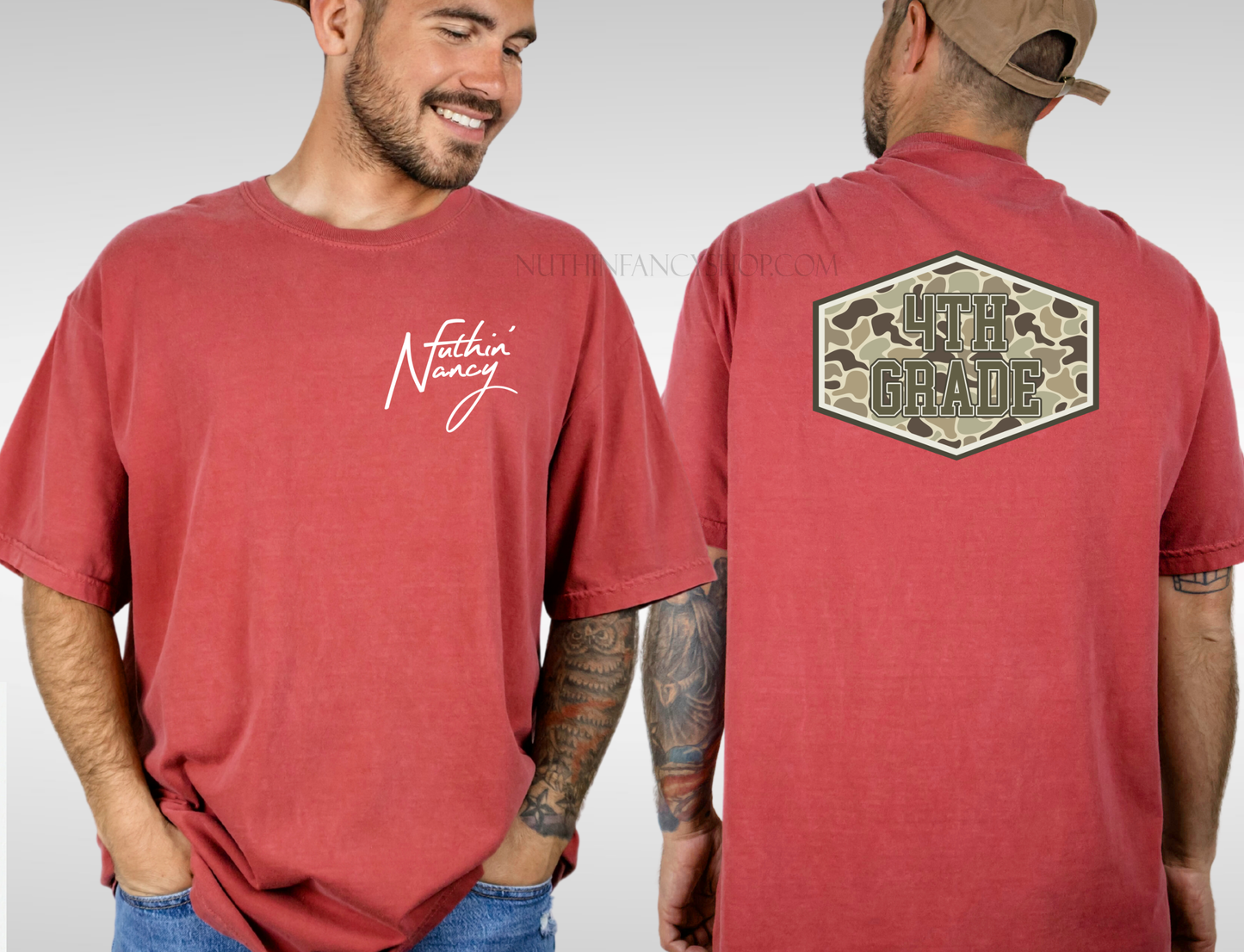 Camo Patch Grades on Vintage Red