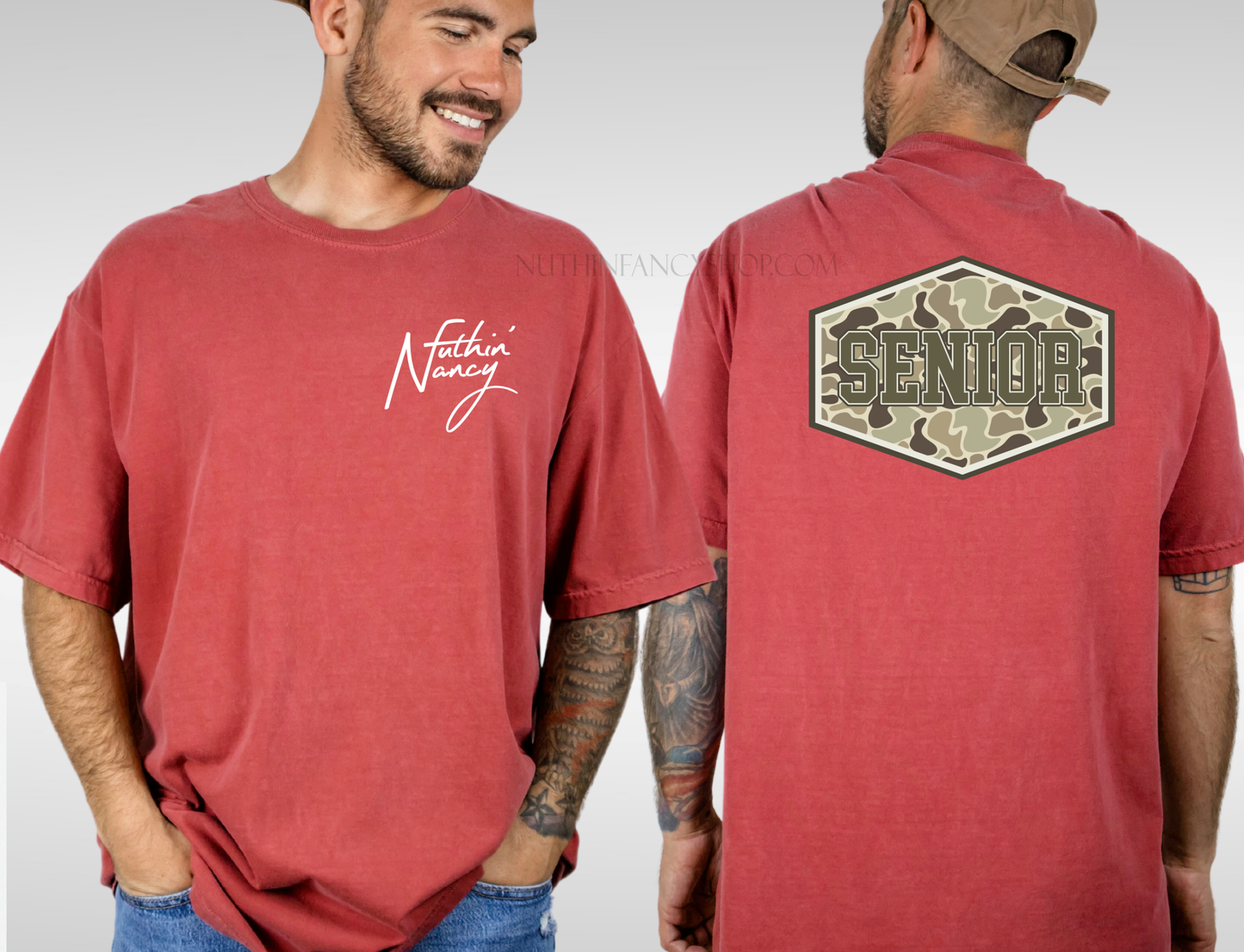 Camo Patch Grades on Vintage Red