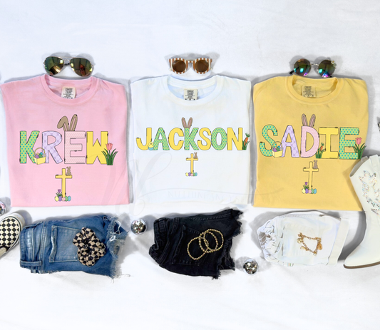 Easter Cross Alpha, Comfort Colors