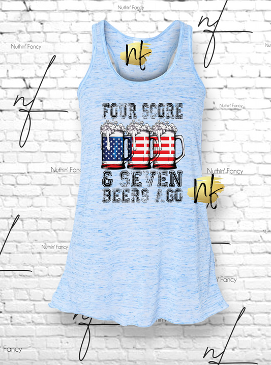 Four Score Seven Beers Ago Racerback Tank