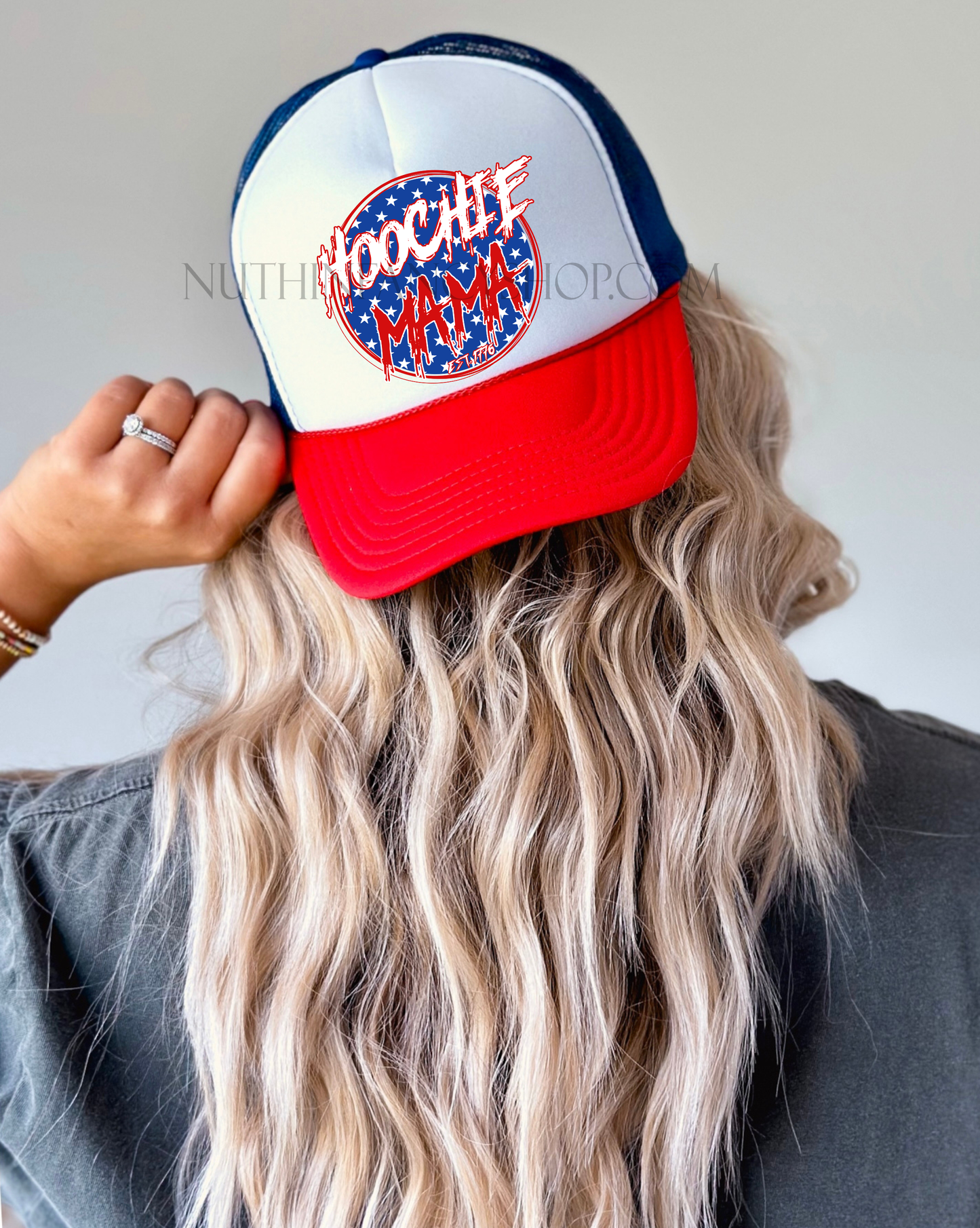 Hoochie Mama Patriotic Hat - NO ROPE ON HAT