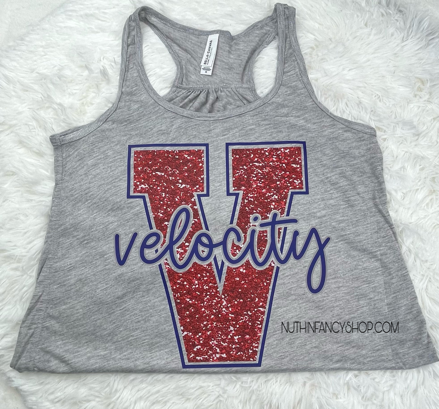 Velocity Faux Glitter, Grey