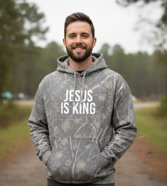 Jesus is King, Washed Out Camo Hoodie