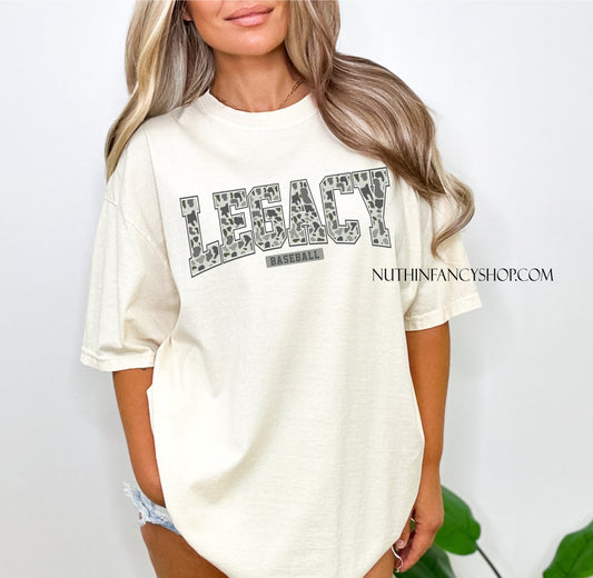 Varsity Style Legacy in Green Camo on Ivory