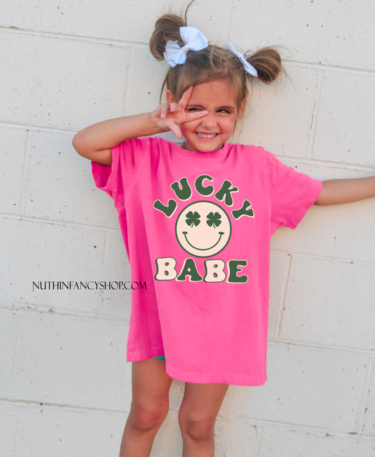 Lucky Babe Happy Circle Hot Pink