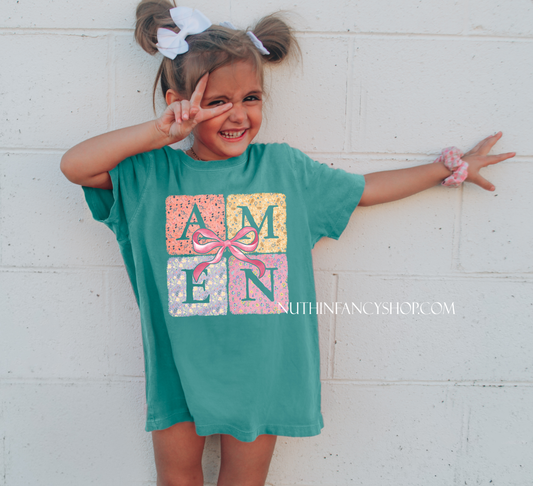 Floral Patchwork Amen