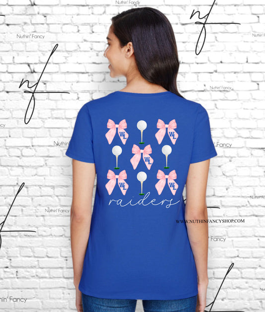 WL Raider Golf Preppy Bow