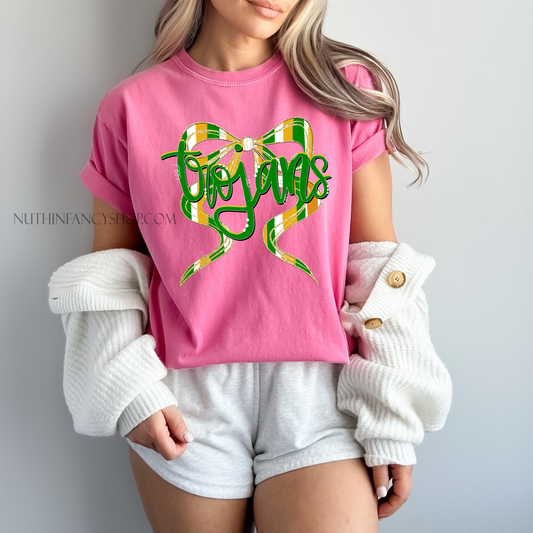 Trojans Hand Drawn Bow on Pink