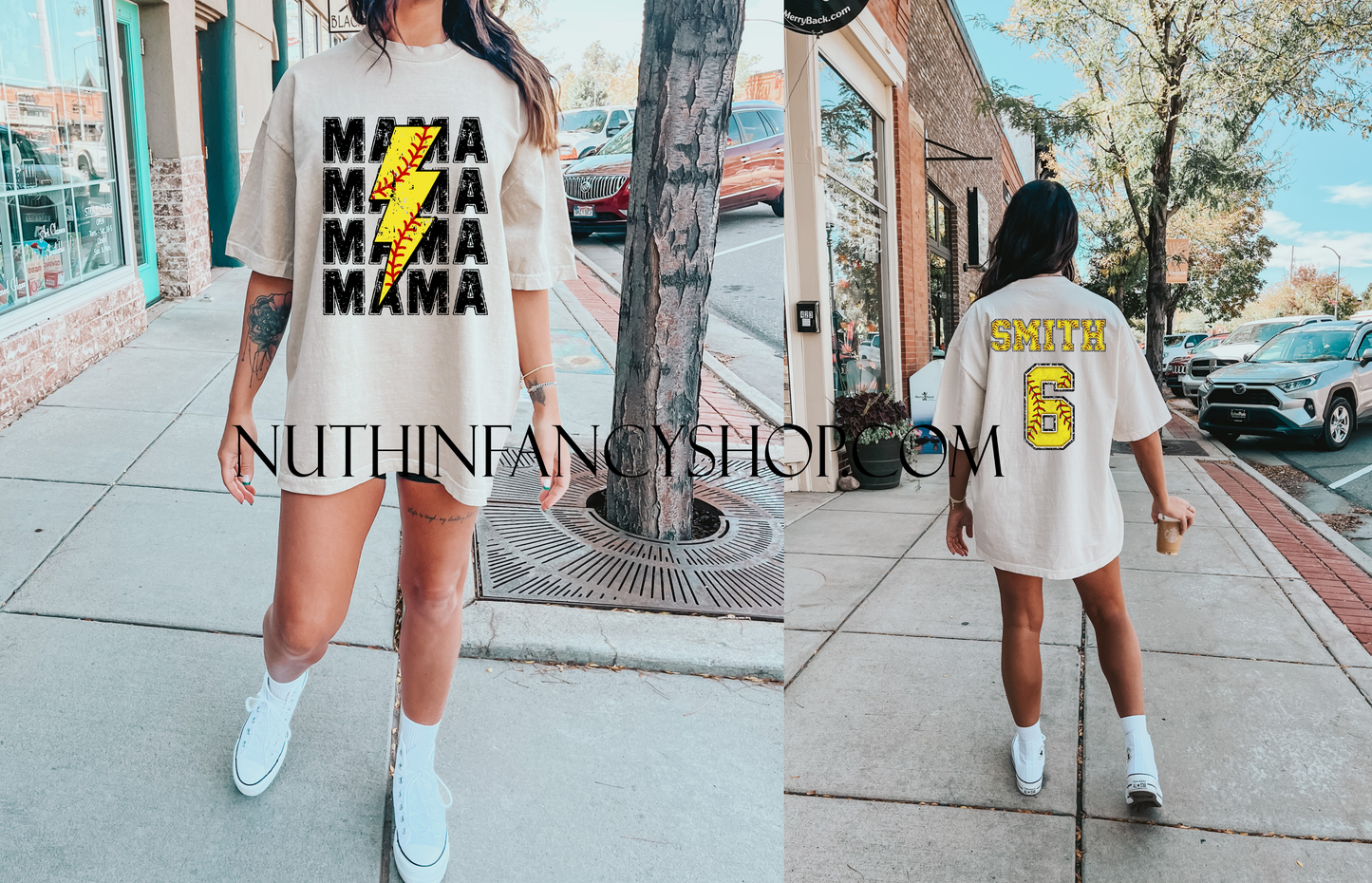 Softball MAMA Faux Chenille