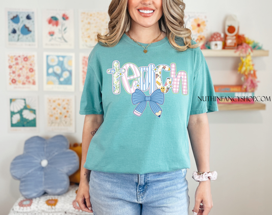 Coquette Teach on Seafoam