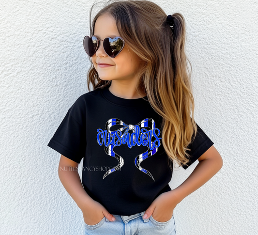 Crusaders Hand Drawn Bow on Black