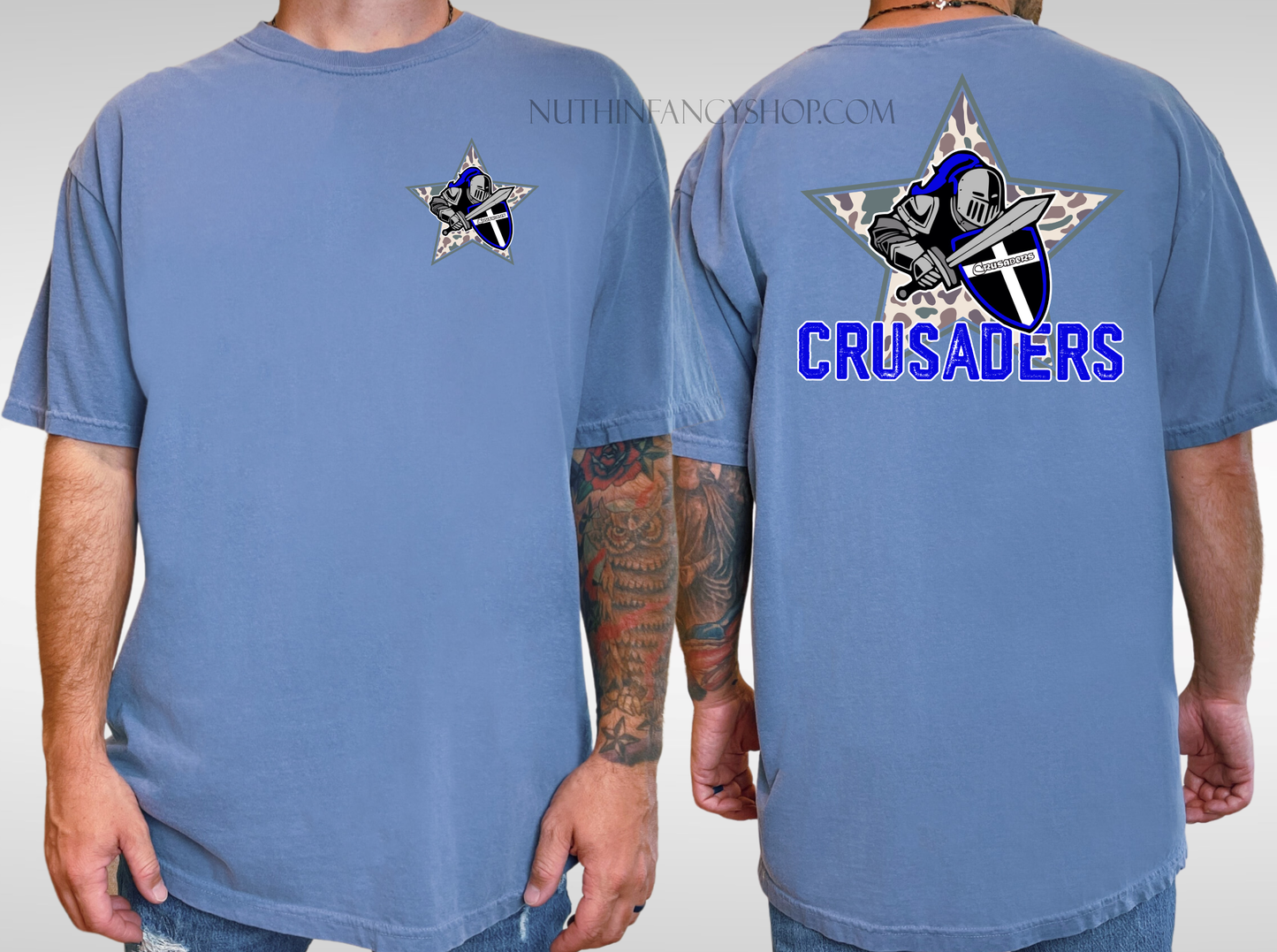 Crusaders Camo Star on Blue Jean
