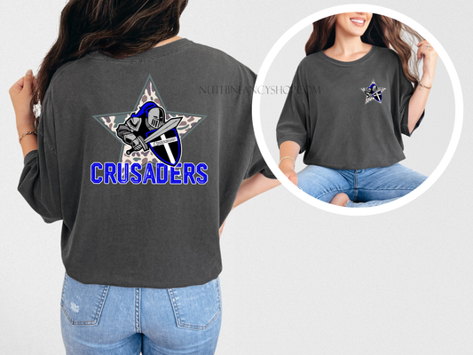 Crusaders Camo Star on Grey