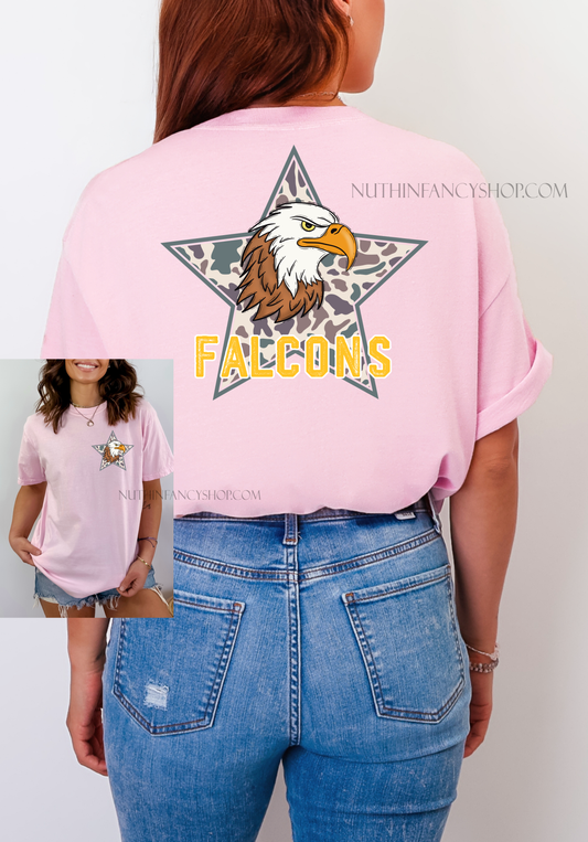 Falcons Camo Star on Light Pink