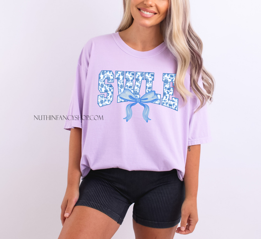 SWLE Preppy Blue Floral on Light Purple