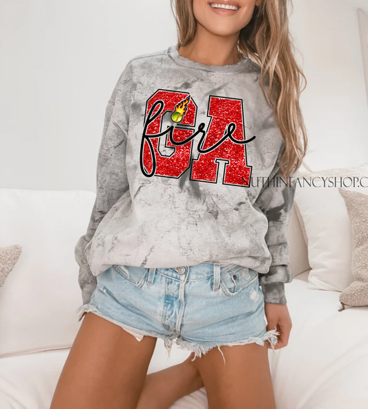 Georgia Fire, Comfort Colors Acid Wash