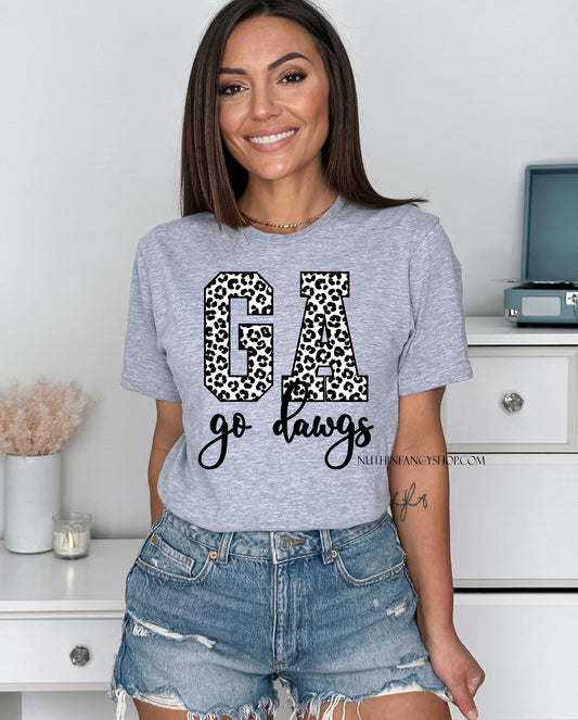 Grey Black and White Leopard G A