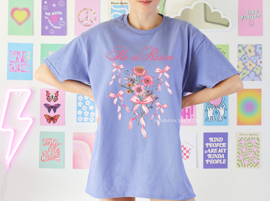 He is Risen Floral Bouquet on Violet