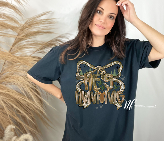 He's Hunting Camo Bow, Black