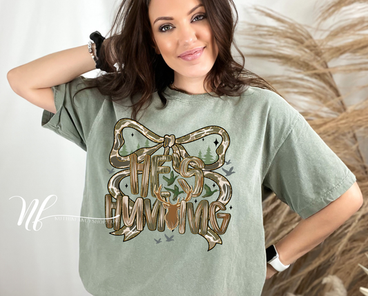 He's Hunting Camo Bow, Green