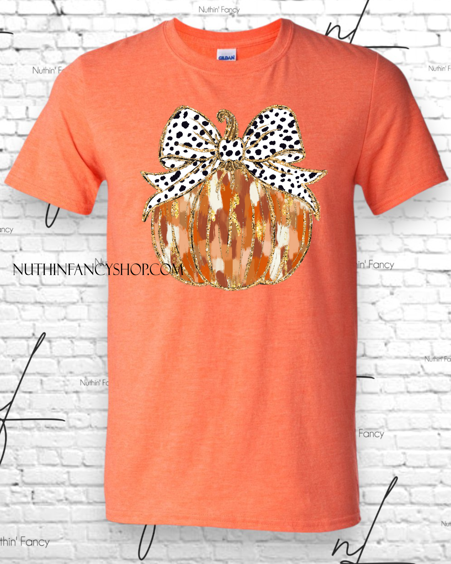 Brush Stroke Pumpkin with Dotted Bow