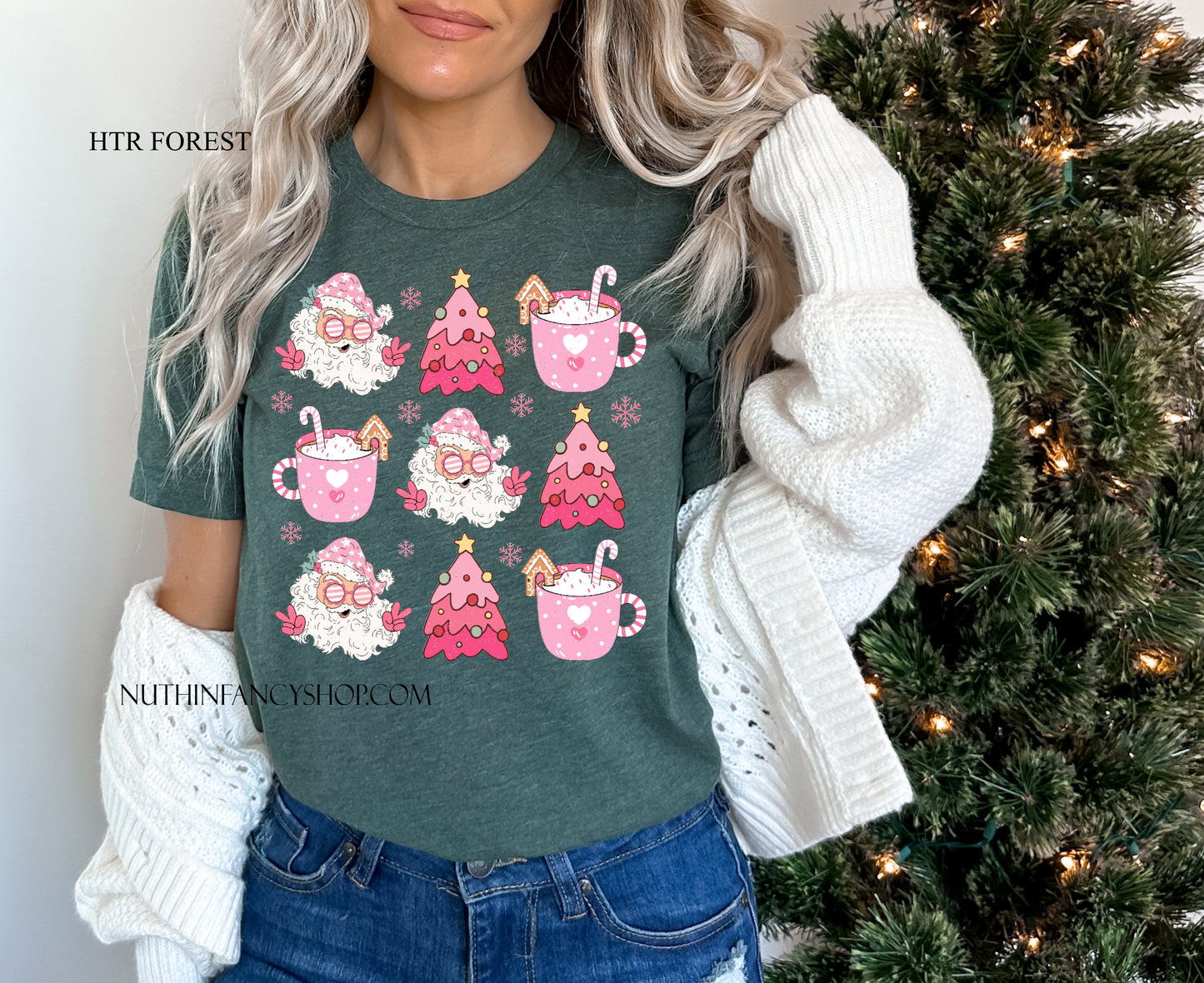 Dark Green Retro Christmas Collage