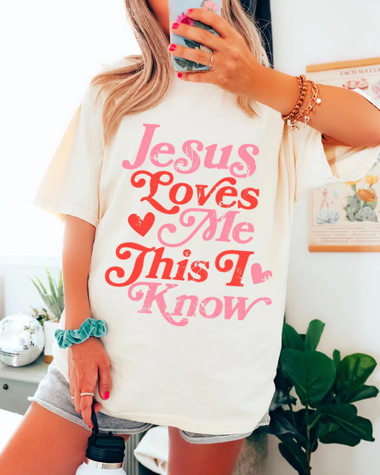 Jesus Loves Me This I Know Retro, Ivory