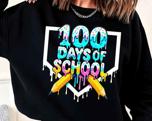 Neon Pencil Drip 100 Days, Black