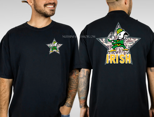 Irish Camo Star on Black