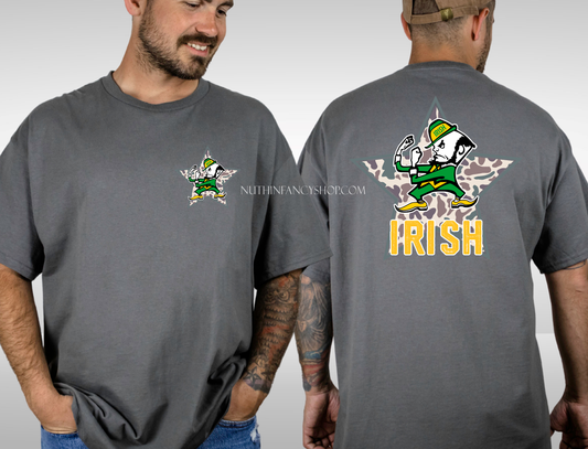 Irish Camo Star on Grey