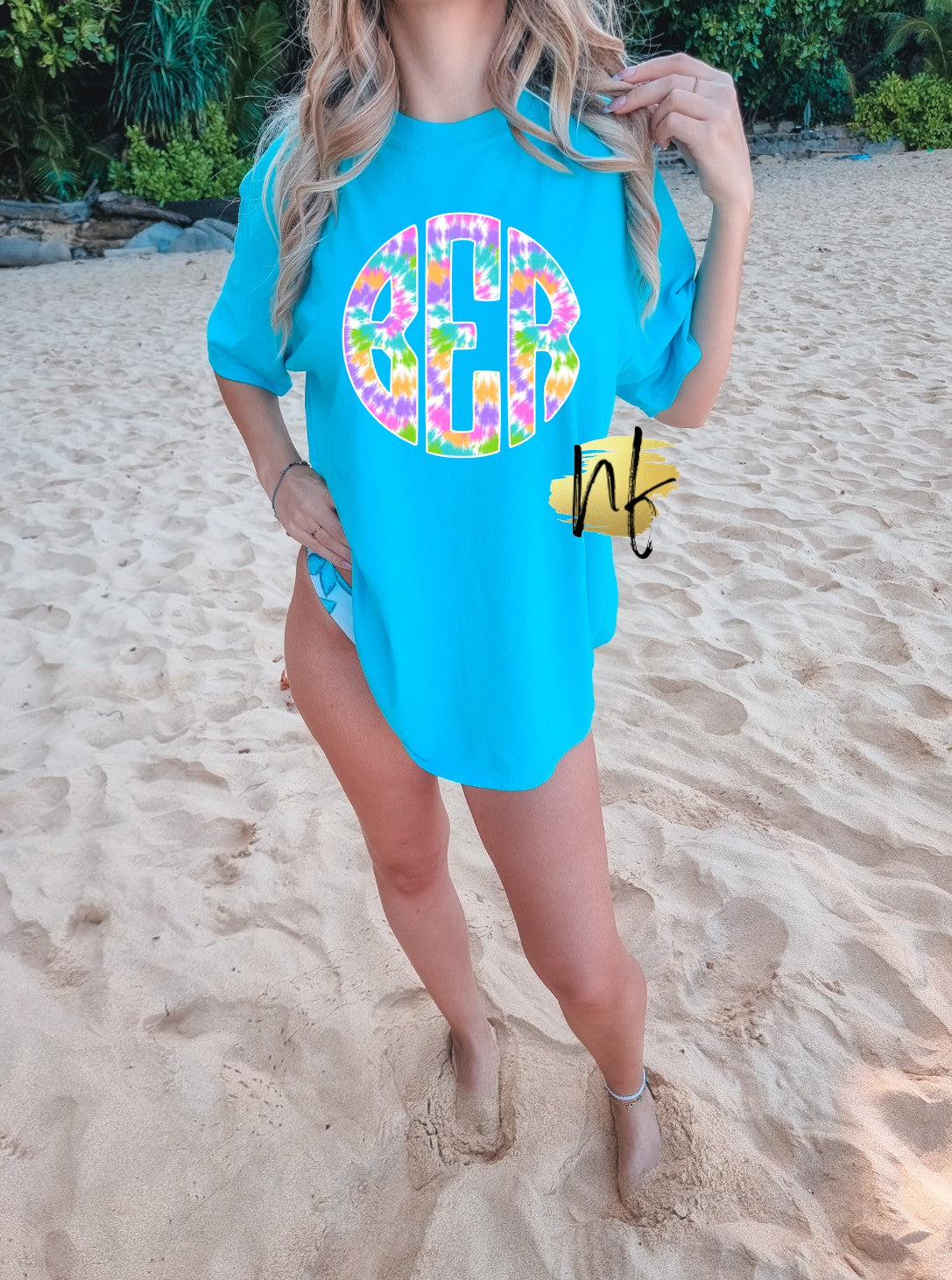Circle Tie Dye Monogram