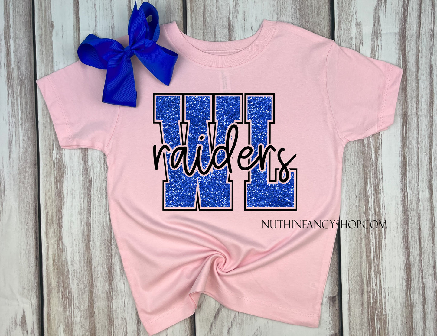 Light Pink with Raider Faux Glitter