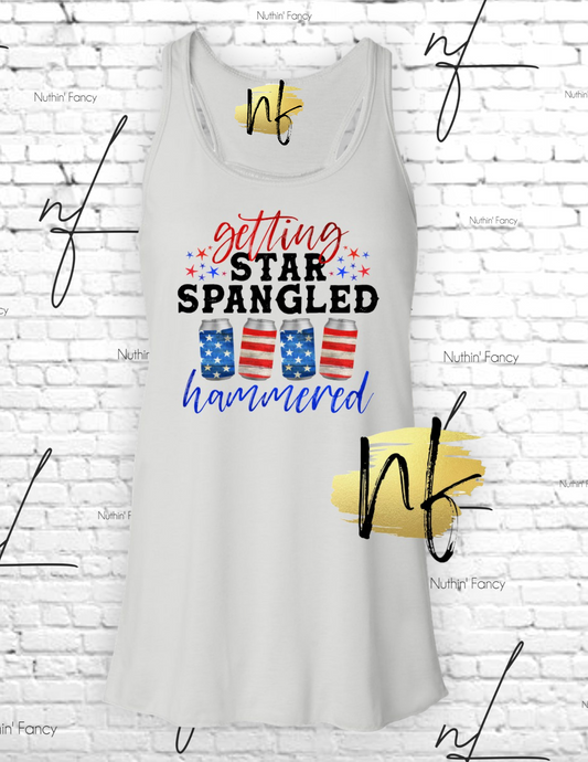 Star Spangled Hammered Racerback Tank