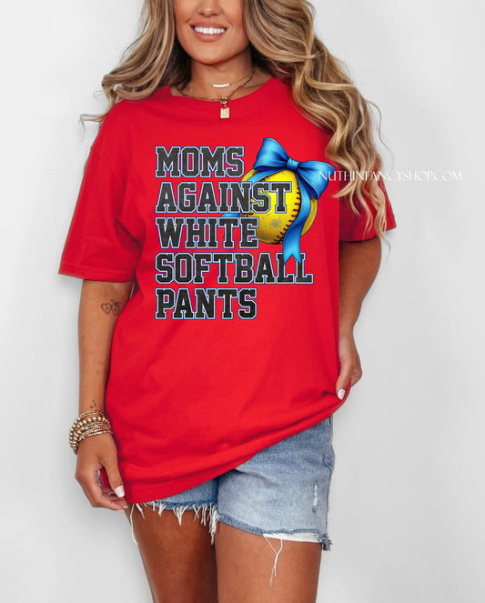 Moms Against White Softball Pants
