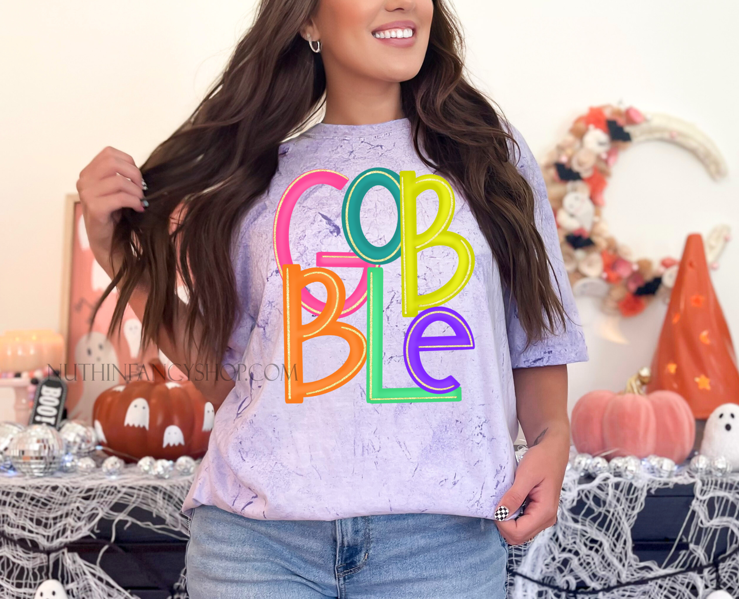 Stacked Colorful Gobble, Purple