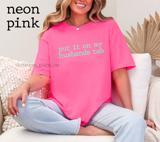 Minimal put it on my husbands tab