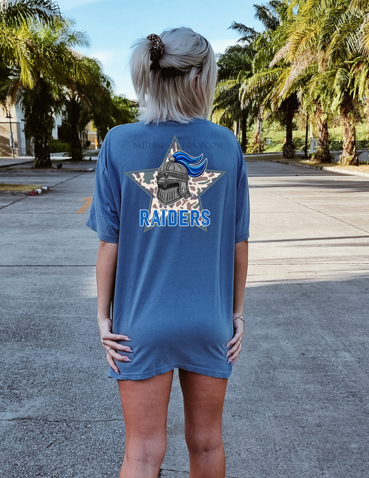 Raiders Camo Star on Blue Jean