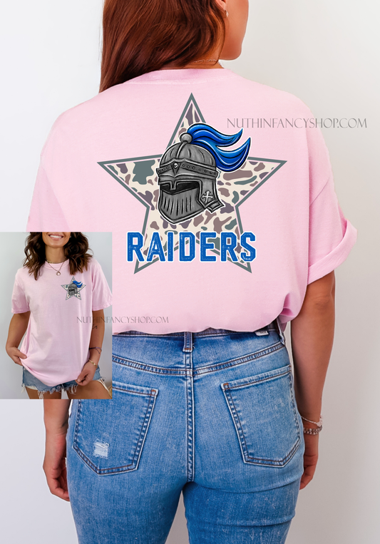 Raiders Camo Star on Light Pink