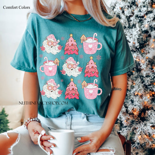 Dark Green Retro Christmas Collage