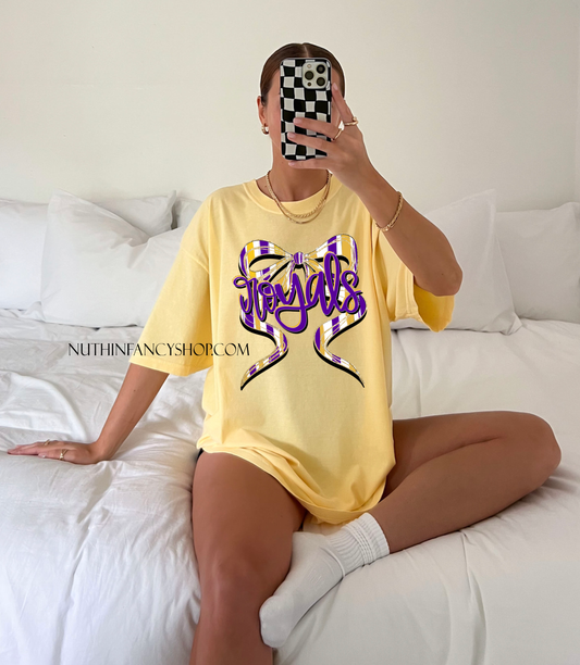 Royals Hand Drawn Bow on Gold