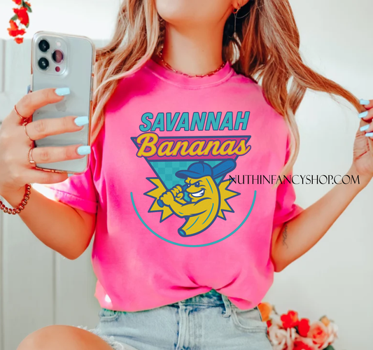 Past Time Bananas on Pink